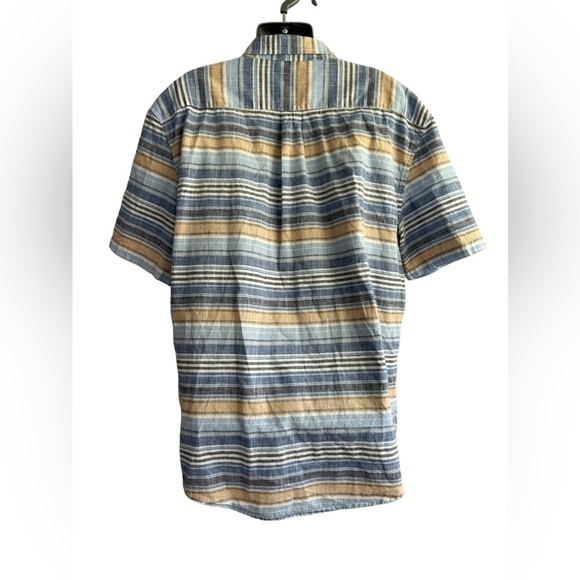 U.S POLO ASSN. CASUAL BLUE STRIPED BUTTON DOWN SHIRT • Size: 2XL • Used - Picture 6 of 9